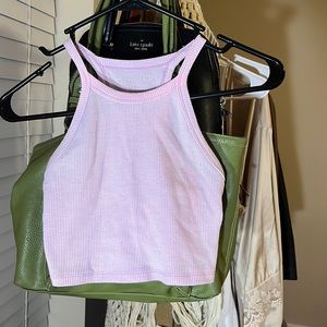 Pink crop tank